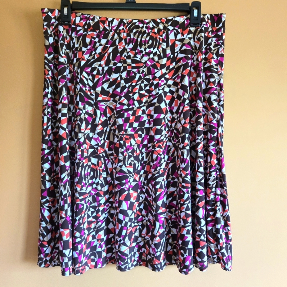 George Stretch Geometric Skirt, XL